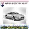 Thumbnail MASERATI SPYDER COUPE 2001-2007 WORKSHOP SERVICE MANUAL Thumbnail MASERATI SPYDER COUPE 2001-2007 WORKSHOP SERVICE MANUAL