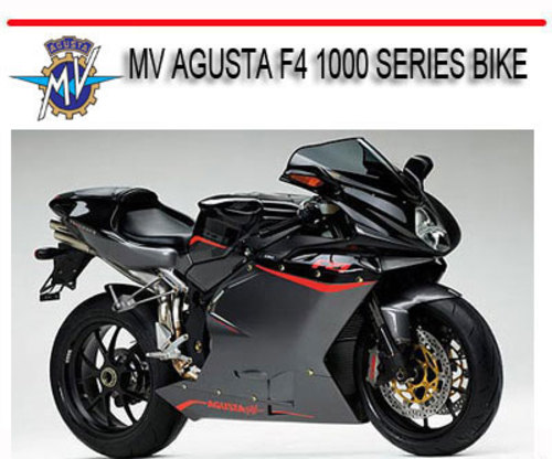 Product picture MV AGUSTA F4 1000 SERIES BIKE WORKSHOP REPAIR SERVICE MANUAL