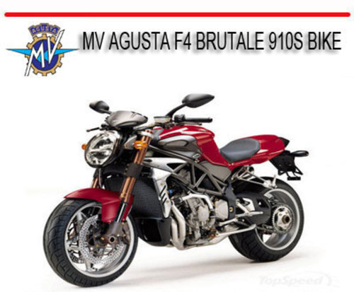 Product picture MV AGUSTA F4 BRUTALE 910S BIKE WORKSHOP SERVICE MANUAL